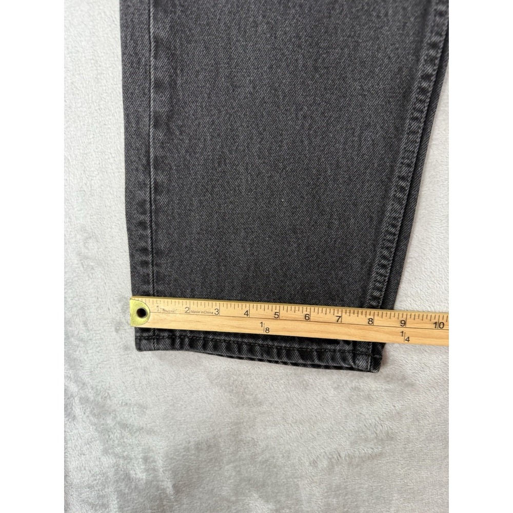 Levis 505 Jeans Mens 34x32 Black Denim Regular Fit Straight Leg - Picture 3 of 11
